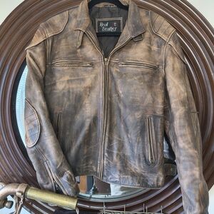 Custom Bespoke Heavy Leather Moto Jacket Made In Germany. Slim Cafe Style